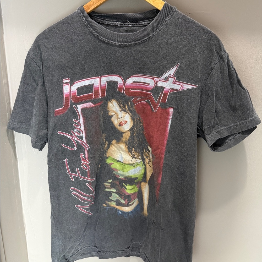 Rhythm Black Graphic Janet Jackson 'All For You' Short Sleeve Tee